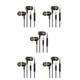 thumbnail image 2 of Cateissary Auriculares con cable Auriculares para caminar con reducción de ruido en la oreja Negro + Oro Type2 NO2, 2 of 6