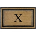 thumbnail image 1 of First Impressions Markham Border Double Door, Doormat, Monogrammed X, X-Large, 30"X48", 1 of 1