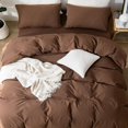 thumbnail image 4 of Juego de funda de edredón MooMee Bedding, 100% algodón lavado y lino, tamaño king, 4 of 6