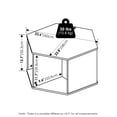 thumbnail image 3 of Furinno Modern Hexagonal Coffee Table with Open Storage in Amber Pine, 3 of 5