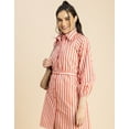 thumbnail image 5 of Moomaya Bishop Sleeves Spread Collar Cotton Dress - Women's Boho A-Line Dress, 5 of 9