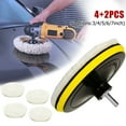 thumbnail image 3 of 6pcs/set 7in Buffing Polishing Pad Car Polisher Drill Wool Wheel Mop Kit, 3 of 5