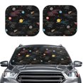 thumbnail image 2 of Balery 2 Piece Galaxy Car Windshield Sun Shade|Foldable Front Windshield Shade for Car Front Window for Most Sedans SUV Truck-Medium, 2 of 7