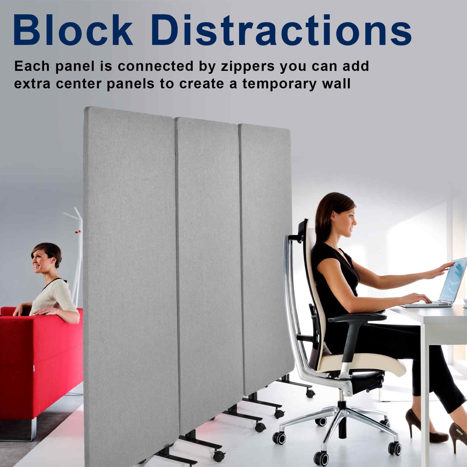 Sound Proof Dividers Wall Divider with Wheels Portable Room Separators Freestanding Sound Dampening Acoustic Wall Partition for Home