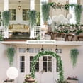 thumbnail image 5 of Zukuco 1PCS Artificial Hanging Plants Faux Eucalyptus Leaf Greenery Vine Outdoor UV Resistant Plastic Plants Home Garden Wedding Party Indoor Outdoor Decorations (Purple), 5 of 5
