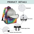 thumbnail image 4 of Colorful Tie Dye Pattern Backpack for School,Cute School Bag,Schoolbag with Adjustable Shoulder Straps & Padded Back,15.25"x11.5"x5.25", 4 of 5