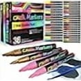 thumbnail image 3 of ArtShip Design 36 Chalk Markers Double Pack of Both Fine & Reversible Medium Tip Liquid Chalk Pens with Labels & Tip Tweezers Wet Erase Menu Boards, Windows, Mirrors, Non-Porous Chalkboards, Metal, 3 of 4