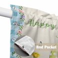 thumbnail image 4 of Easter Swag Curtains for Kitchen/Bedroom/Living Room, Gnomes Colorful Eggs Butterfly Flowers Blue Check Scalloped Curtains 63 Inch Long, Window Swag Topper Curtains Valances 2 Panels Set 36"x63", 4 of 8