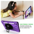 thumbnail image 2 of KIQ iPad 10.2 Case Military Grade Shockproof Case with Screen Protector for Apple iPad 7th/8th Gen 10.2-inch [Purple], 2 of 10