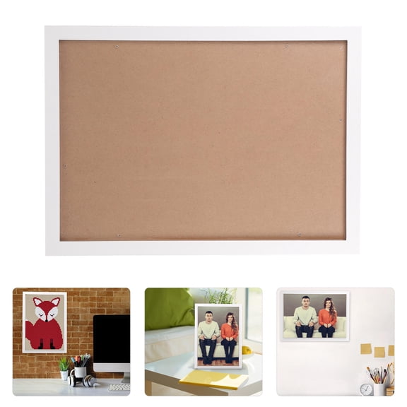WEUVEB 1Pc Decorative White Photo Frame Wood Material for Living Room Wall Display