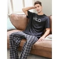 thumbnail image 5 of Richie House Men's Knit Two-piece Pajama Sleepwear Set RHM2866, 5 of 7