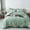 Green, variant on Quilted Comforter Set with Ruffled Trim Edge
