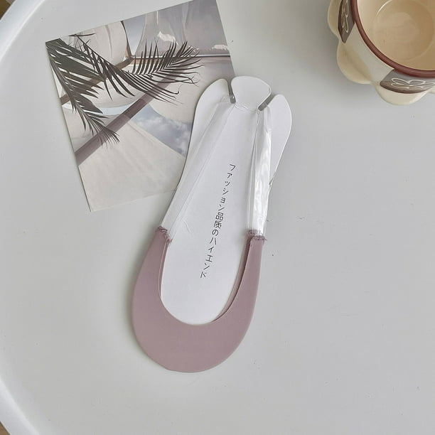 Calcetines con puntera para mujer - Calcetines invisibles antideslizantes para tacones, zapatos planos y zapatos de vestir - Tela fina y transpirable, talla única para todos