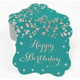 thumbnail image 2 of Inkdotpot Real Rose Gold Foil Happy Birthday Tags Favor Bracket Shape Hang Pack Of 100 Paper Tags, 2 of 7