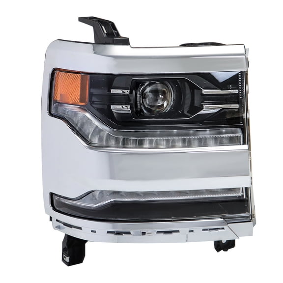 For Silverado 1500 2016-2017 2018 Right Side LED Headlight Chrome Headlamp