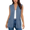 thumbnail image 4 of Diufon Womens Cardigans Lightweight Casual Soft Sleeveless Vests Dressy Casual Open Front Cardigan with Pockets, 4 of 10