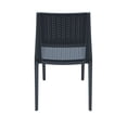 thumbnail image 5 of Luxury Commercial Living 34" Gray Outdoor Patio Wickerlook Dining Chair, 5 of 9