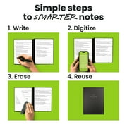 Rocketbook Smart Reusable Core Notebook - Lined, Letter Size, Black