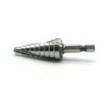 thumbnail image 3 of TEMO M35 Cobalt Spiral Flute Type Step Drill, 9 Size from 1/4 Inch To 3/4 Inch, 1/4 Inch Hex Shank, 3 of 4