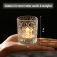 24pcs Clear Votive Candle Holders 2x2.5inch - Glass Candle Holder in ...