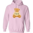 thumbnail image 2 of Inktastic Vintage Teddy Bear in Sweater with Christmas Trees Adult Hoodie Sweatshirt, 2 of 4