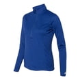 thumbnail image 3 of Russell Athletic B62734753 Womens Striated Quarter-Zip Pullover, Royal - Small, 3 of 4