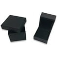 thumbnail image 3 of 1 Qty - Grey Shagreen Embossed Earring Jewelry Box w/ Matte-Black Gift Packer  Slate-Grey Suede Interior - Glossy Faux-Leather Finish, 3 of 3