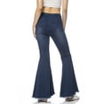 thumbnail image 3 of Women's Classic Retro High Waist Long Denim Bell Bottom Jeans, Dark Denim, XX-Large, 3 of 3