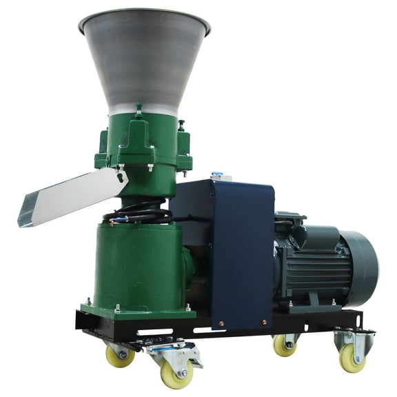 Animal Feed Pellet Machine Chicken Feed Pellet Maker Farm Fodder Granulator 3 Head Rollers 4MM Holes Plate 220V