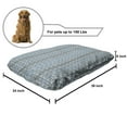 thumbnail image 2 of Urban Pet Bed, Residential Pattern Window Lifestyle Apartment Modern Times People, Chew Resistant Pad for Dogs and Cats Cushion with Removable Cover, 24" x 39", Pale Blue and Dark Sepia, by Ambesonne, 2 of 4