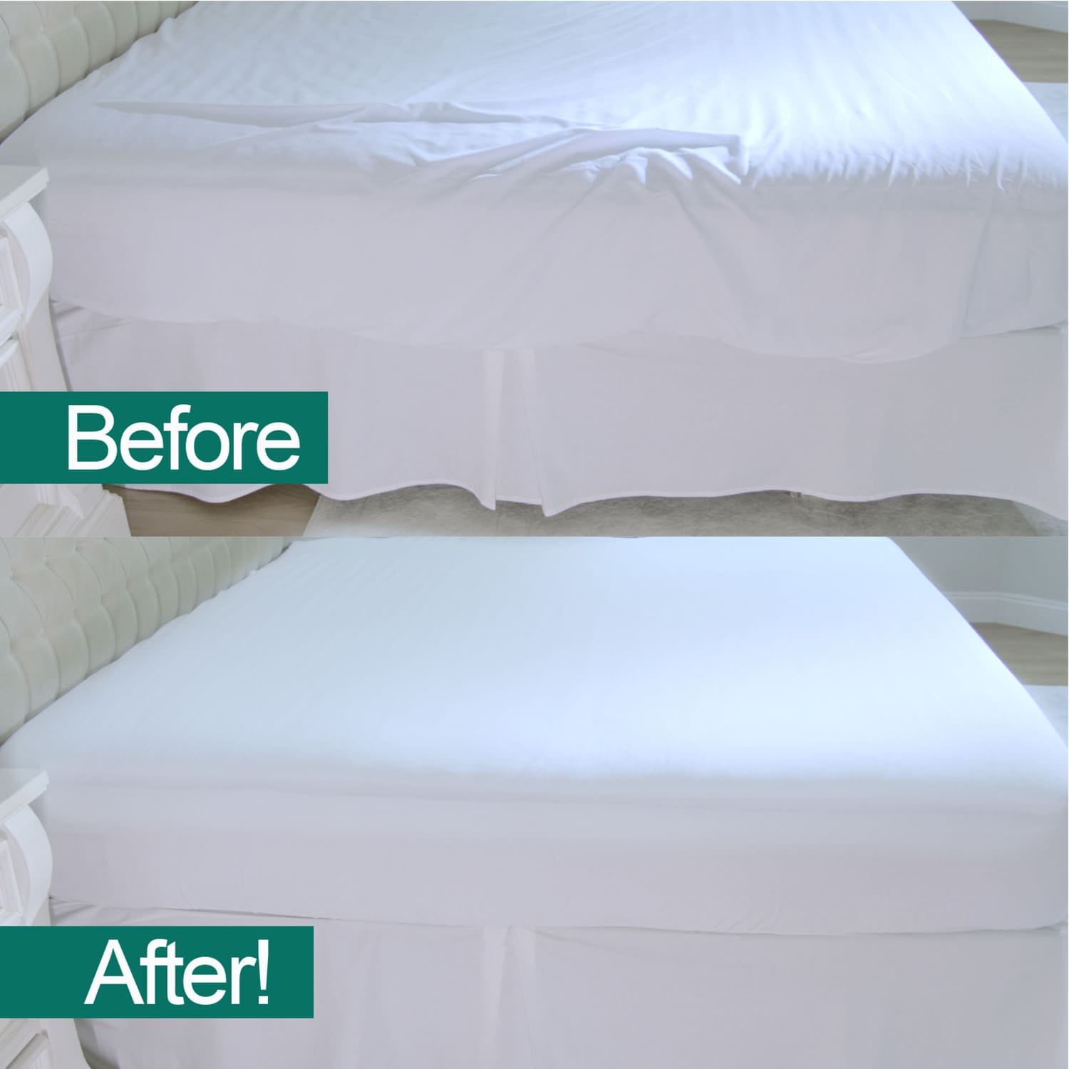 Bed Bunny Fitted Bed Sheet With Built-In Compression Cord Locks On Mattresses & Won’t Slip