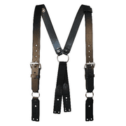 Boston - Fireman's Leather Suspenders Black Extra Long Standard