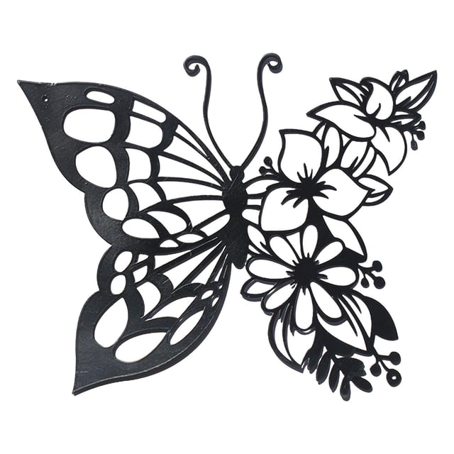 Esculturas de mariposas de metal para pared, siluetas 3D, adornos grabados, forjados 23cmx20cm