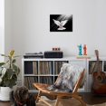 thumbnail image 4 of Art.com A Free Flying White Dove Isolated On A Black Background Stretched Canvas Print Wall Art by Irochka, 24" x 18", 4 of 4
