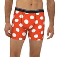 thumbnail image 2 of Salouo Orange And White Polka Dot1 Pattern Men's Boxer Briefs, Soft & Breathable Underwear Elastic Waistband Briefs for Men,1-Pack, 2 of 7