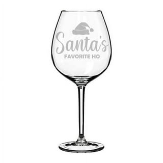 Santa's Favorite Ho Wine Glass, Santas Favorite Ho, Christmas Wine Glass,  Christmas Glass, Best Friend Glass, Funny Holiday Wine Glass 