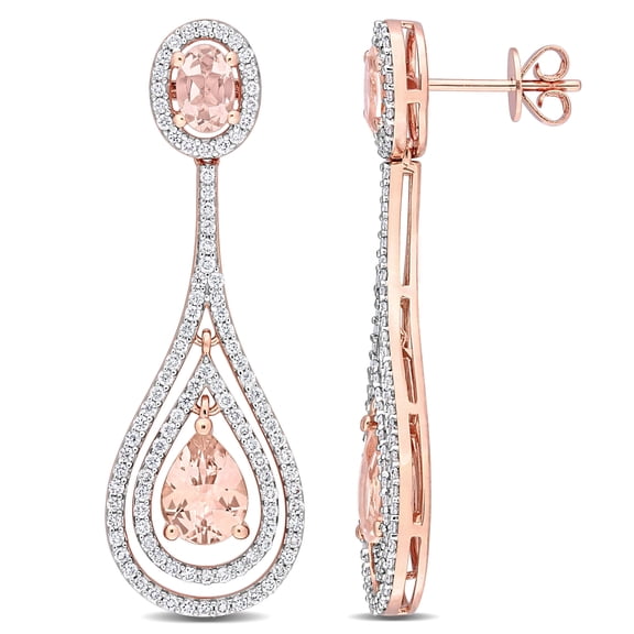 Everly Women's Morganite 14k Rose Gold Earrings