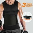 Men's Heavy Duty Sweat Sauna Vest, Waist Trainer Zipper Neoprene Tank