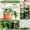 thumbnail image 3 of JingChun 2 Pcs Plant Watering Globes Large Mushroom Shaped Iridescent Self Watering Globes Clear Glass Planter Insert Devices for Indoor Outdoor Plant Lovers, 3 of 9
