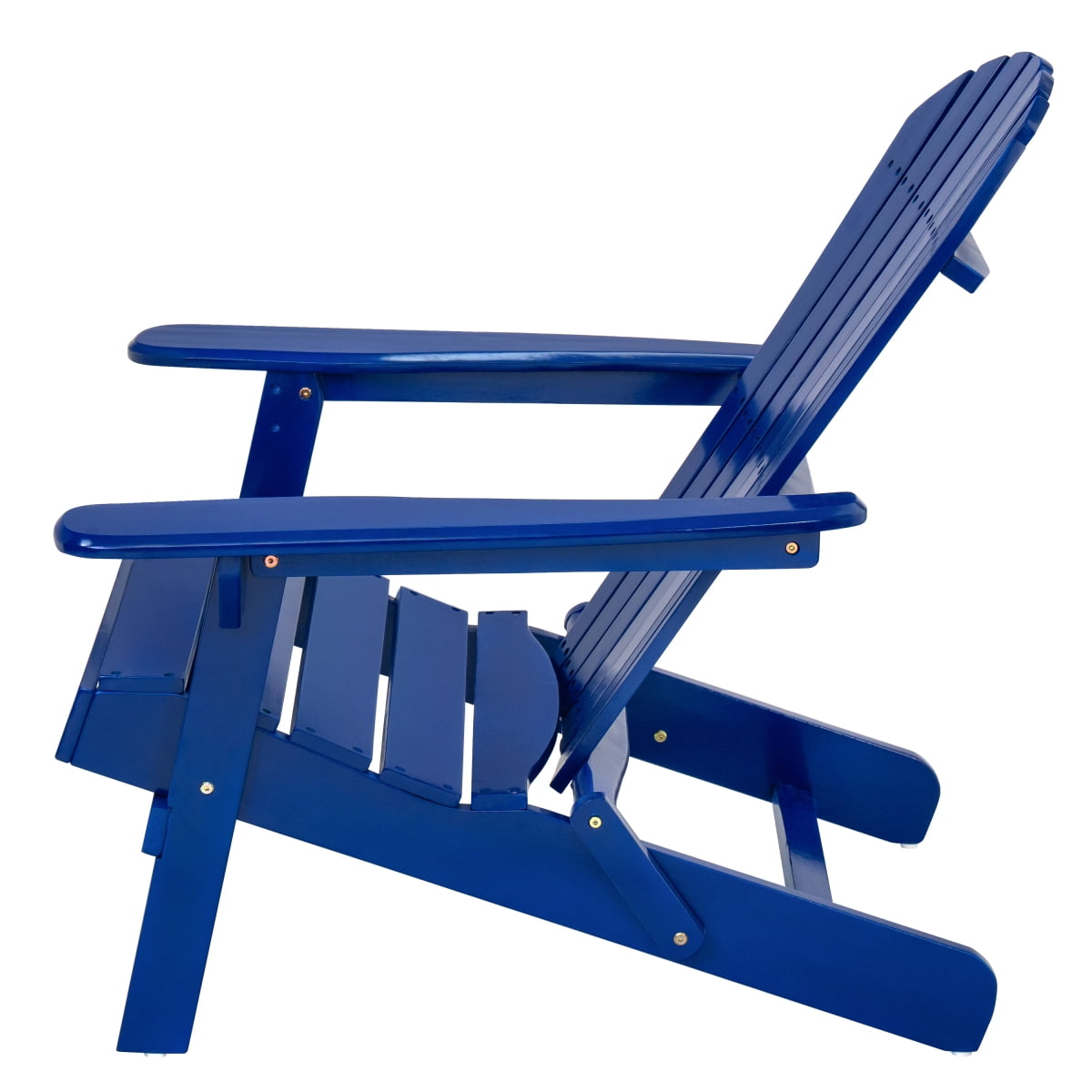 ZHICHUN  Malibu Rustic Acacia Wood Folding Adirondack Chair Traditional Slatted Outdoor Chair for Patio Garden Backyard