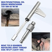 6PCS Metal Transmission Oil Filling Change Tool Kit for Mercedes-Benz 725.0 9 Speed 9G-Tronic