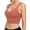 Orange, variant on Attraco Women's Workout Crop Tank Top Longline Sports Bra Medium Support Yoga Fitness