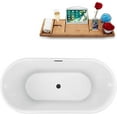 thumbnail image 3 of 59" Streamline N-1241-59FSWH-FM Freestanding Tub and Tray With Internal Drain, 3 of 7