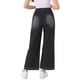 thumbnail image 3 of Jeans de pierna ancha para mujer INSPIRE CHIC con cordón, cintura elástica, pantalones de mezclilla casuales con bolsillos, negros, talla XS, 3 of 6