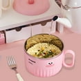 thumbnail image 6 of WUXIAB Cute Stainless Noodle Bowl,Portable Ramen Bowl With Lid Handle,Instant Noodle Cooker Soup Bowl,Rust-Resistant Shatterproof Kitchen Bowl,Dorm Office Dishwasher-Safe Multi-Use Pasta Salad Bowl, 6 of 8