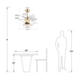 thumbnail image 6 of 23in 6 Gears Modern Chandelier Ceiling Fan with Light,5 Fan Blades LED Hanging Light Fixture with Remote 3000K, 4500K, 6000K, 6 of 18