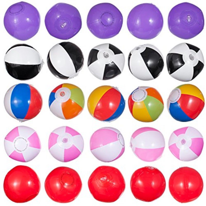 25 Mini Beach Ball Set, Great For Younger Kids Pool Parties Comes