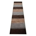 thumbnail image 4 of Rugsotic Carpets Handmade Rugs Hand Knotted Loom Runner 2'6''x10' Brown Beige Wool for Indoor Use, 4 of 5