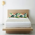 thumbnail image 6 of Yayeee Pillowcase Standard Size Set of 2 Satin Wrinkle Resistant Pillow Case, White Clover Pattern, 6 of 7