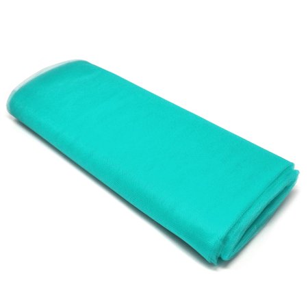 Decorative Fabric Tulle Bolt, 54-Inch, 10 Yards, Aqua